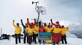La National Geographic Society informó de la instalación de una estación meteorológica justo debajo de la cumbre del nevado Ausangate a 6,349 metros de altura. Foto: Difusión
