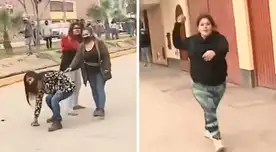 Una ciudadana logró evitar que las agresiones no persistan y recomendó a la comunicadora que se retire del lugar porque 'la gente está enardecida'.