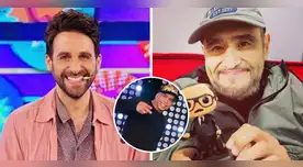 Rodrigo González feliz con Edgar Vivar.