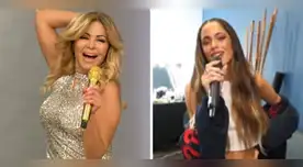 Gisela Valcárcel recibe saludo de Tini.