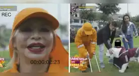 Sábados en familia: Susy Díaz se disfraza de barrendera para sorprender a familia