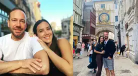 Sandra Vergara con su esposo Fergus de paseo por calles de Londres. Sandra Vergara con su esposo Fergus de paseo por calles de Londres.