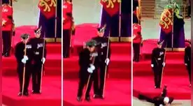 Reina Isabel II: guardia real pierde el conocimiento y se desmaya junto al ataúd de la monarca [VIDEO]