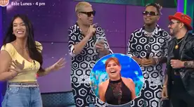 Jazmín Pinedo fue troleada en vivo por 'Los conquistadores de la Salsa' al mencionar a Magaly Medina.