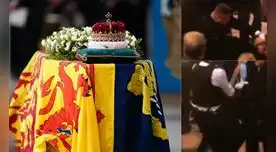 Hombre se lanzó sobre el ataúd de la monarca y guardias lo arrestaron