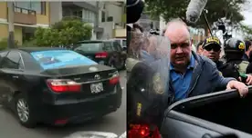 Rafael López Aliaga llega a votar con propaganda política Rafael López Aliaga llega a votar con propaganda política