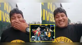 Fan de Guns N' Roses manda saludos a su esposa.