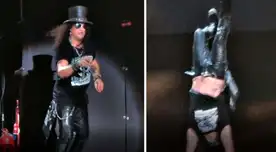 Slash regala uñas de guitarra en concierto de Guns N' Roses y se para de manos en escenario