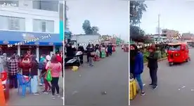 Un vecino captó largas colas afuera de la panadería donde se vende los Turrones Joel y es viral en TikTok.