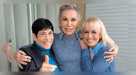 Tres grandes en el escenario. Tres grandes en el escenario.