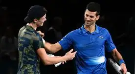 Djokovic felicita a Rune por su victoria . Djokovic felicita a Rune por su victoria .