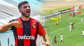 Por poquito: Bernardo Cuesta cabecea y la pelota choca en el palo, se salva Alianza Lima