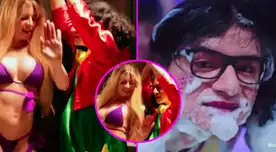 La ‘Chilindrina huachana’ se lució en compañía de dos anfitrionas.