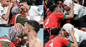 Hakimi volvió a replicar su cábala: darle un beso a su madre.