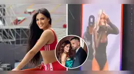 Michelle Soifer se presenta en el Estadio Nacional.