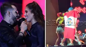 Greeicy y Mike Bahía en Lima: Colombiano SE LUCE con bandera peruana en el Estadio Nacional