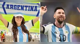 Rosangela Espinoza feliz por la selección argentina. Rosangela Espinoza feliz por la selección argentina.