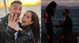 Becky G fue sorprendida por Sebastián Lletget frente a la playa.