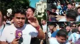 Periodista de Latina vivió un lamentable episodio cuando cubría los festejos de hinchas argentinos tras ganar la Copa del Mundo. Periodista de Latina vivió un lamentable episodio cuando cubría los festejos de hinchas argentinos tras ganar la Copa del Mundo.