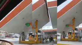 Huancayo: intensa granizada provoca que techo de grifo colapsara en El Tambo