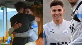 Así fue cómo recibieron a Julián Álvarez a su retorno al Manchester City tras ganar la Copa del mundo Así fue cómo recibieron a Julián Álvarez a su retorno al Manchester City tras ganar la Copa del mundo