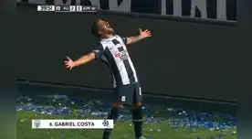 Gabriel Costa con un cabezazo anota el segundo gol para Alianza Lima