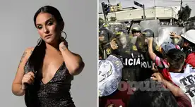 Daniela Darcourt brindó un importante mensaje en medio de los enfrentamientos entre manifestantes y PNP.