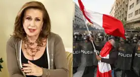 Laura Zapata se pronuncia tras marcha en Lima.