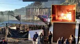 El incendio acabó con la vivienda en instantes con la familia dentro en Sibinal, Guatemala.