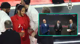 Conductores ponen en evidencia retraso de presentación de Rihanna en el Super Bowl 2023.