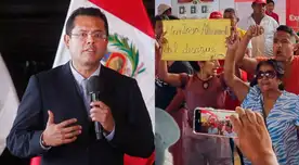 Titular de Justicia tuvo que dejar el micrófono ya que no podía continuar.