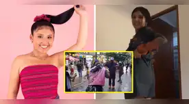 Milena Warthon jugo carnaval en Abancay.