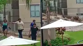 Los vecinos salieron asustados del condominio.