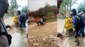 Un usuario en TikTok captó a un heladero de D'Onofrio cruzando el huaico y ayudando.