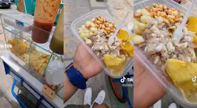 Joven peruano quiso comer su ceviche de pota, pero se llevó una sorpresa al ver algo extraño en su plato que es viral en redes sociales.