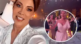 Maritere Braschi se lució con increíbles diseños hechos por una peruana en su boda.