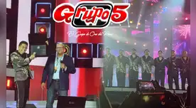 Grupo 5 brindó un espectacular concierto en el Estadio San Marcos. Foto: composición LR/ Erwin Valenzuela / La República