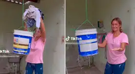 Mujer “inventa” forma casera para ahorrar en costosas lavadores y se vuelve famosa en TikTok