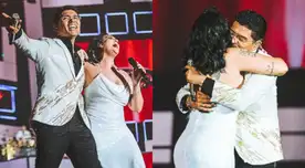 Daniela Darcourt canta en concierto de Grupo 5.