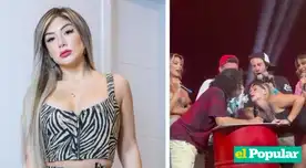 Claudia Serpa sale a defender a Vílchez por chape en Noche de Patas.