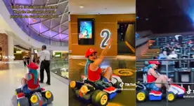 La joven se lució con el kar de Mario Bros.