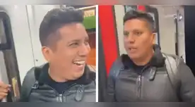 Luisito Caycho se recursea en tren de España.