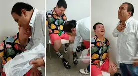 Manolo Rojas sorprende a Nabito con regalo.