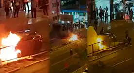 Avenida Brasil: Se reporta incendio de un carro frente al Hospital del Niño de Breña