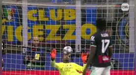 Mike Maignan sacó espectacular mano tras fuerte cabezazo de Edin Džeko Mike Maignan sacó espectacular mano tras fuerte cabezazo de Edin Džeko