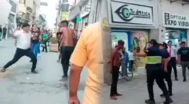 Hombre que amenazaba para no dañar tienda recibió un escarmiento.
