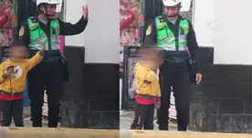 Niño cumplió su sueño de ser policía de tránsito.