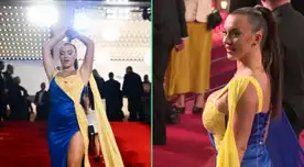 La protesta en favor a Ucrania generó polémica. La protesta en favor a Ucrania generó polémica.