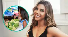 Alondra García Miró recibe flores durante evento deportivo en Francia.