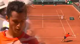 Juan Pablo Varillas y el violento saque que dejó sin aliento a Novak Djokovic en Roland Garros